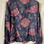 Ellen Tracy Vintage Deadstock Linda Allard Ellen Tracey Floral Grandma Core Blouse NWT 16 Photo 7