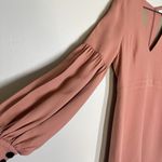 Alexis  Sz L Ellena Dress Long Billow Sleeves Light Pink Photo 8