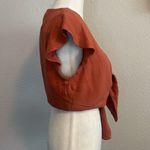 Abercrombie & Fitch Abercrombie Tie Front Cropped Blouse Size XS NWT Photo 1