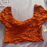 Nordstrom Rack Orange Floral Crop Top Photo 0