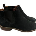 Lucky Brand Boots Women’s 9.5 Noah Chelsea Pull On Flats Black Leather Round Toe Photo 4