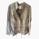 Anthropologie  Hei Hei Marais Eyelet Utility Cargo Jacket Women's Olive Green Photo 1