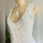 INC women’s dress size 2 white, layered dress with crochet on the top layer. White Photo 9