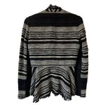 Rebecca Taylor Tweed Preppy Peplum Black White Wool & Lamb Leather Jacket 4 $495 Photo 2