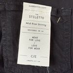 Current Elliot The Stiletto Mid Rise Skinny Jeans‎ Size 24 Black Photo 4