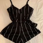 Zaful Black And White Button Up Romper Photo 0