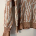 Rebecca Taylor Rebecca Taylos Tiger Stripe Merino Wool Alpaca Cotton Blend Sweater Small Photo 3