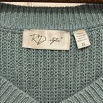 RD Style Women’s Oversized Teal Sweater Plus Size Photo 1