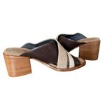 Brunello Cucinelli  Brown Tan Leather Heel Mule Slides size 40 size 10 Block Heel Photo 8