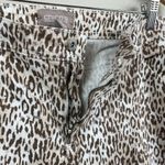 Chico's  Jeans 3 Leopard Print Brown White Tapered Ankle Stretch Denim XL 16‎ Photo 6