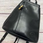 Longchamp Vintage 90s 2000s Era Leather Backpack Bag Black Photo 0