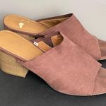 Universal Threads Universal Thread Women’s Norelle Microsuede Stacked Heeled Mules color Brown 10 Photo 1