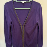 Coldwater Creek ‎ Silk Blend Bead Detail Cardigan Purple Size S Photo 0