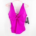 La Blanca Tankini Top Size 12 Island Goddess Over-The-Shoulder Twist-Front NWT Photo 1