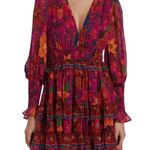 Farm Rio  Anthropologie Tropical Tapestry Long-Sleeve Mini Dress in Pink Photo 2