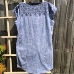 Ariat Embroidered Blue Shift Dress M Photo 4