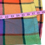 Stella & Dot VTG Stella Women's Top‎ L Rainbow Plaid Boho Festival Tunic Bell Sleeve Zip Back Photo 5