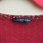 Brandy Melville  Red Floral Shirt button down shirt cropped One size Photo 3