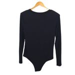 Elie Tahari  Scoop Neck Ribbed Bodysuit Black‎ Large NWT $110 Photo 3