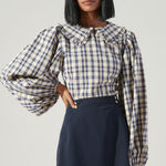 Sugar Lips  Black and White Plaid Top Photo 0