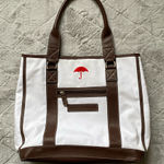 Peter Millar  Traveler’s Championship Thick Canvas and Leather Tote Bag Photo 0