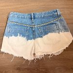 Free People  Embroidered Denim 27"‎ Cut Off Bleached Shorts Distressed Coachella Photo 2