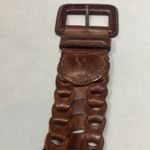 Brown leather woman’s belt made in Turkey size medium Photo 2