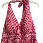 Dress Barn  polkadot halter dress women’s 18 pinup style midi pink sheer overlay Photo 1