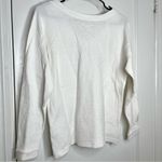 Garnet Hill  Long Sleeve White V Neck Sweater Size XS Photo 6