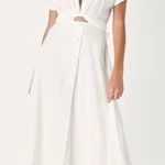 Lulus Palermo Perfection White Collared Midi Dress With Pockets Size S Photo 0