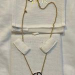 Christian Dior PETIT CD NECKLACE Gold-Finish Metal and Black Lacquer Photo 2