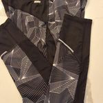 Danskin  Size M 8-10 Womens Black/White See Through Inserts Yoga Leggings Photo 0