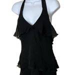 Jones New York Vintage 90s 100% Silk Black Tiered Dress Size 10 Photo 1