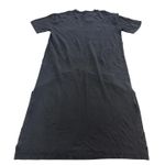 ZARA ‎ Shirt Dress Womens Medium Black Side Slit Short Sleeve Midi Length Casual Photo 1