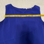 Calvin Klein Chiffon Tank Top Blue Small Tiered Work Profession Business Casual Photo 9