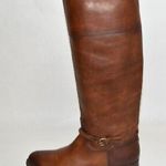Frye Melissa Seam Riding Boot Cognac Leather Size 7.5 Photo 0