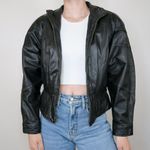 wilson's leather Vintage 90s  Black Leather Bomber Jacket Photo 3