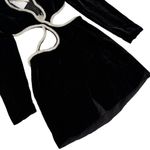 PatBO Cut Out Mini Dress With Rhinestone Trim in Black Black Size 2 Photo 5