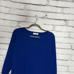 Dress Barn Blue V-Neck Pullover Sweater Large Soft Lightweight Knit Women’s Top Photo 4