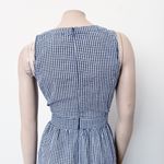 Gal Meets Glam [] Blue Gingham Check Print Ardith Tiered Midi Sundress Size 12 Photo 4
