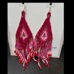 NWT Myra Bag Pink Beaded Earrings Photo 1