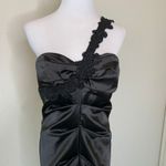 Y2k Black Mermaid Ruched Prom Homecoming Formal Dress Gown One Strap Sz Large Photo 4