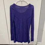 Athleta Purple Linen Silk Blend Tunic Long Sleeve Shirt Photo 1