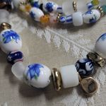 Free People - Ă—ARDEN JEWELRY Shaker Shakra Beaded Necklace In White /blue Photo 6