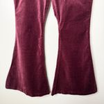 Good American Good Skate Velvet Velour High Rise Wide Leg Pants Red Size 30 Photo 6