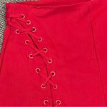 Spirit  red side lace up shorts XL back zipper stretchy Photo 4