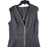 DKNY Women Black Sleeveless Zipper Fit Flare Knee Length Dress XS Photo 2