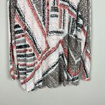 Nic+Zoe  Top Womens 2X Multicolor Pattern Linen Blend Long Sleeve‎ Knit Plus Photo 6