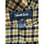 Modcloth NWT About to Bloom Plaid Pants Yellow Black Check Sz 10 Photo 4