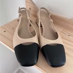 Sam Edelman BRAND NEW Tarra Summer Sand/Black Slingback Heels, Size 8.5 Photo 4